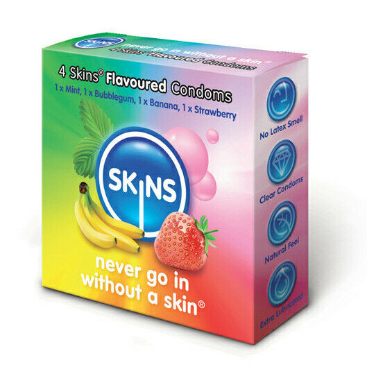 4 Pack Skins Flavoured Condoms